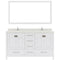 Modern Fittings Caroline Avenue 60" Double Bath Vanity with Quartz Top and Square Sinks