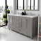 Modern Fittings Caroline Avenue 60" Double Bath Vanity with Marble Top and Round Sinks