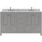 Modern Fittings Caroline Avenue 60" Double Bath Vanity with Marble Top and Round Sinks