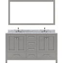 Modern Fittings Caroline Avenue 60" Double Bath Vanity with Marble Top and Round Sinks