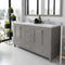 Modern Fittings Caroline Avenue 60" Double Bath Vanity with Marble Top and Square Sinks