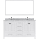 Modern Fittings Caroline Avenue 60" Double Bath Vanity with Marble Top and Square Sinks Faucets