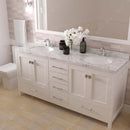 Modern Fittings Caroline Avenue 72" Double Bath Vanity with Cultured Marble Quartz Top and Round Sinks
