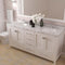 Modern Fittings Caroline Avenue 72" Double Bath Vanity with Cultured Marble Quartz Top and Round Sinks Faucets 