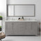 Modern Fittings Caroline Avenue 72" Double Bath Vanity with Quartz Top and Square Sinks Faucets