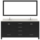 Modern Fittings Caroline Avenue 72" Double Bath Vanity with Quartz Top and Square Sinks
