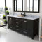 Modern Fittings Caroline Avenue 72" Double Bath Vanity with Marble Top and Round Sinks Faucets