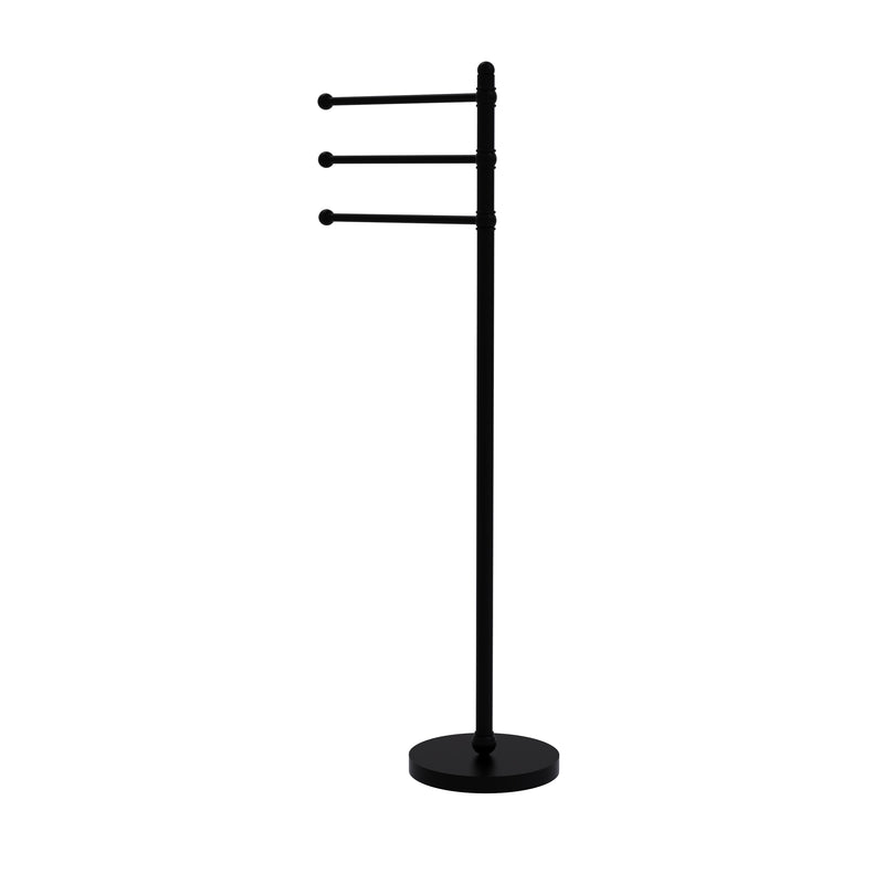 Allied Brass 49 Inch Towel Stand with 3 Pivoting Arms GLT-3-BKM