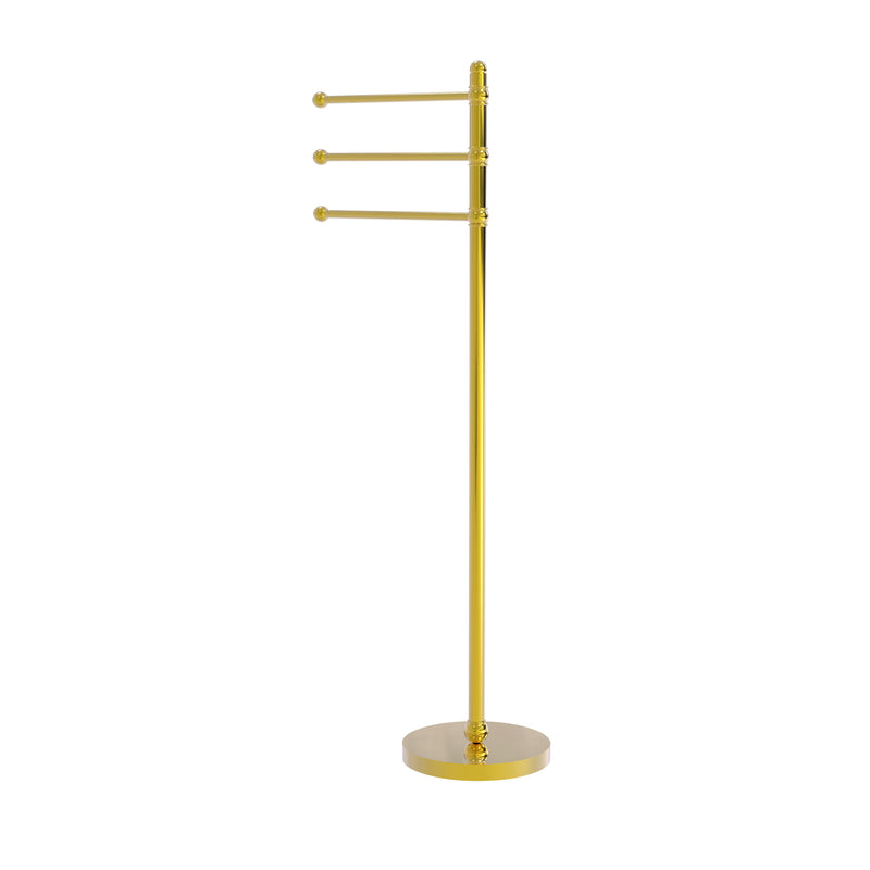 Allied Brass 49 Inch Towel Stand with 3 Pivoting Arms GLT-3-PB