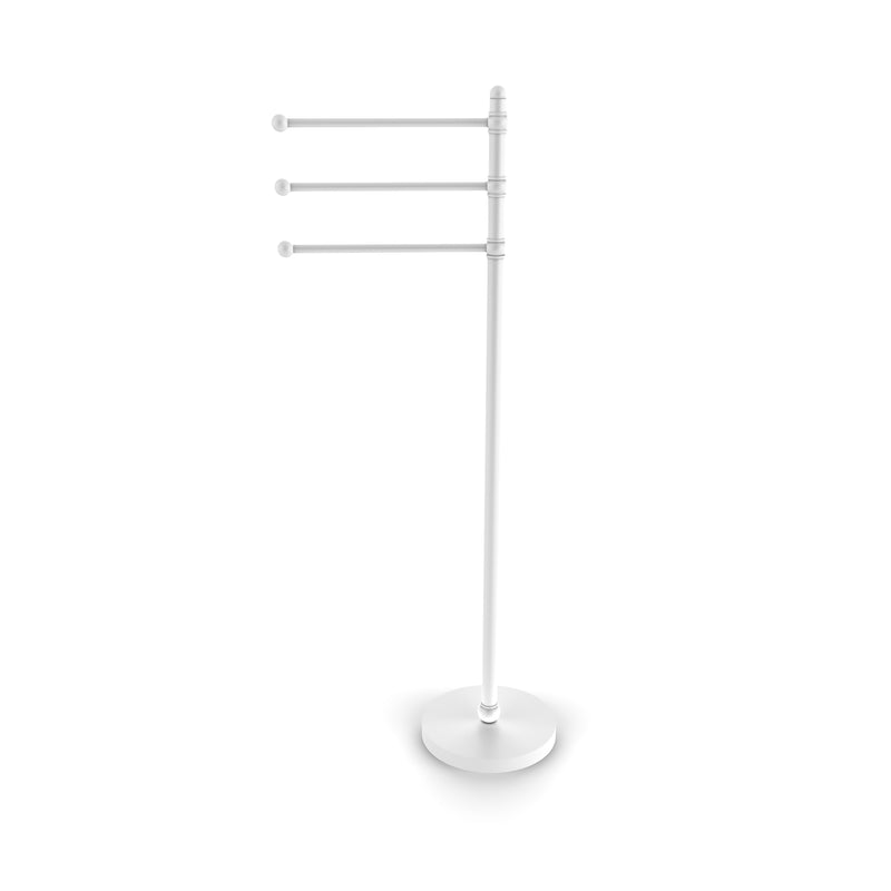 Allied Brass 49 Inch Towel Stand with 3 Pivoting Arms GLT-3-WHM