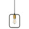 Dainolite 1 Light Pendant Matte Black & Vb Finish GMT-101P-MB-VB