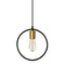 Dainolite 1 Light Pendant Matte Black & Vb Finish GMT-111P-MB-VB