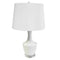 Dainolite 1 Light Incandescent Table Lamp Wh W/ Wh Shade GOL-271T-WH