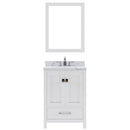 Modern Fittings Caroline Avenue 24" Single Bath Vanity with Calacatta Quartz Top and Round Sink