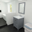 Modern Fittings Caroline Avenue 24" Single Bath Vanity with Calacatta Quartz Top and Square Sink