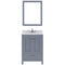 Modern Fittings Caroline Avenue 24" Single Bath Vanity with Calacatta Quartz Top and Square Sink