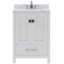 Modern Fittings Caroline Avenue 24" Single Bath Vanity with Calacatta Quartz Top and Square Sink