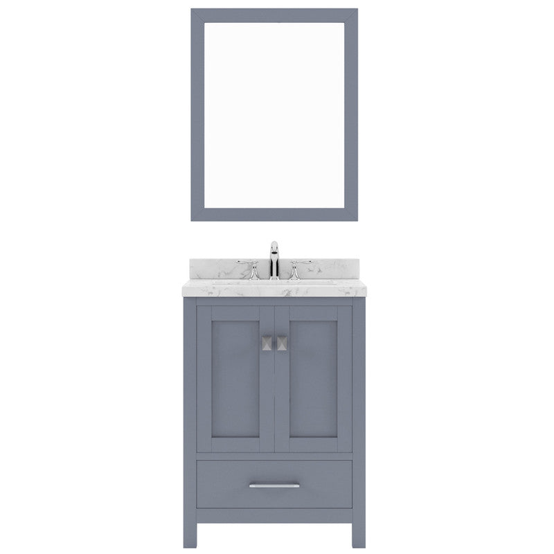 Modern Fittings Caroline Avenue 24" Single Bath Vanity with Cultured Marble Quartz Top and Round Sink