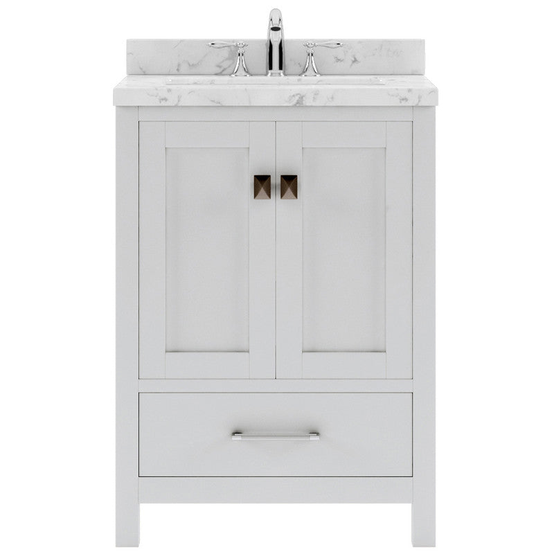 Modern Fittings Caroline Avenue 24" Single Bath Vanity with Cultured Marble Quartz Top and Round Sink