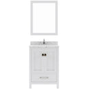 Modern Fittings Caroline Avenue 24" Single Bath Vanity with Cultured Marble Quartz Top and Square Sink Faucet