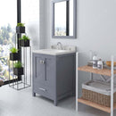 Modern Fittings Caroline Avenue 24" Single Bath Vanity with Quartz Top and Round Sink Faucet