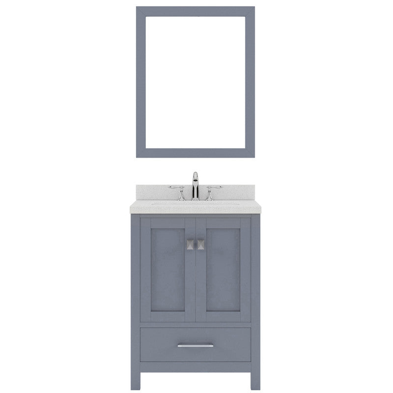 Modern Fittings Caroline Avenue 24" Single Bath Vanity with Quartz Top and Round Sink Faucet