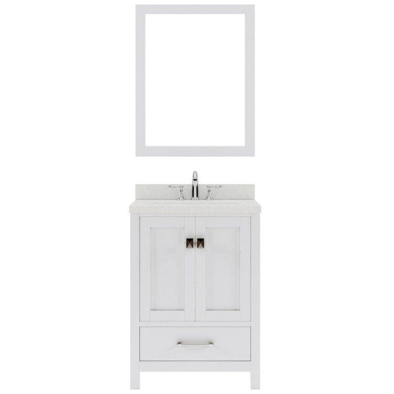 Modern Fittings Caroline Avenue 24" Single Bath Vanity with Quartz Top and Round Sink Faucet