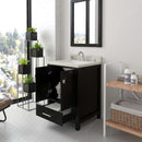 Modern Fittings Caroline Avenue 24" Single Bath Vanity with Quartz Top and Square Sink Faucet