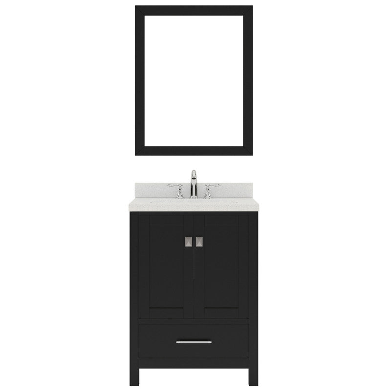 Modern Fittings Caroline Avenue 24" Single Bath Vanity with Quartz Top and Square Sink Faucet