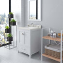 Modern Fittings Caroline Avenue 24" Single Bath Vanity with Quartz Top and Square Sink Faucet