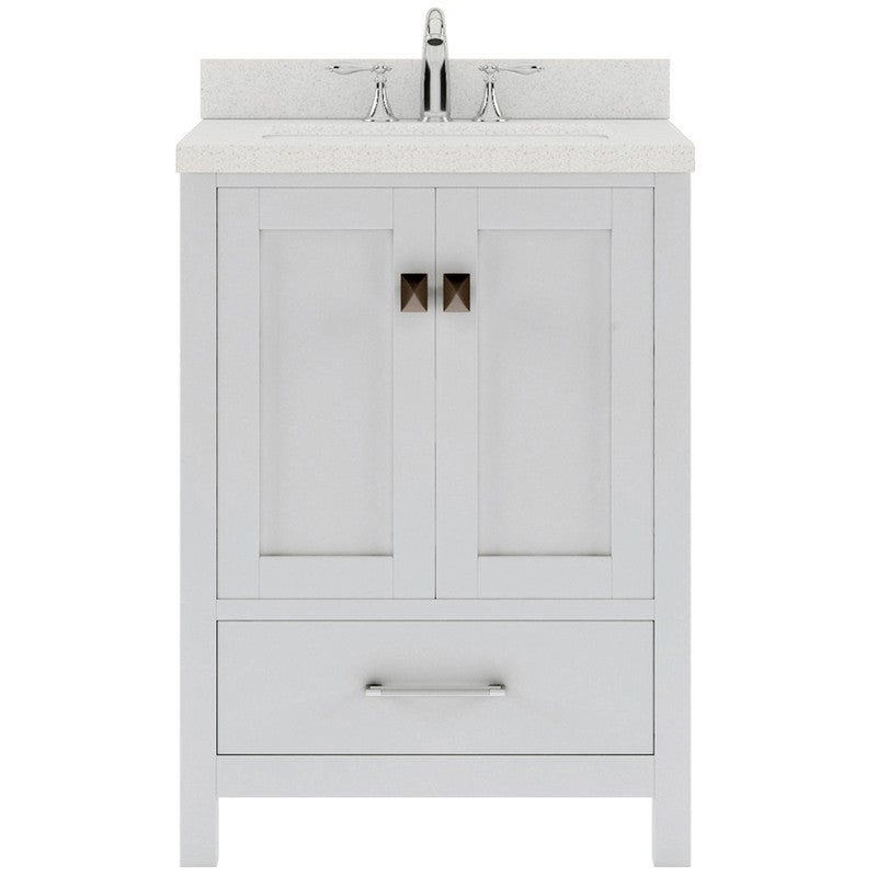 Modern Fittings Caroline Avenue 24" Single Bath Vanity with Quartz Top and Square Sink