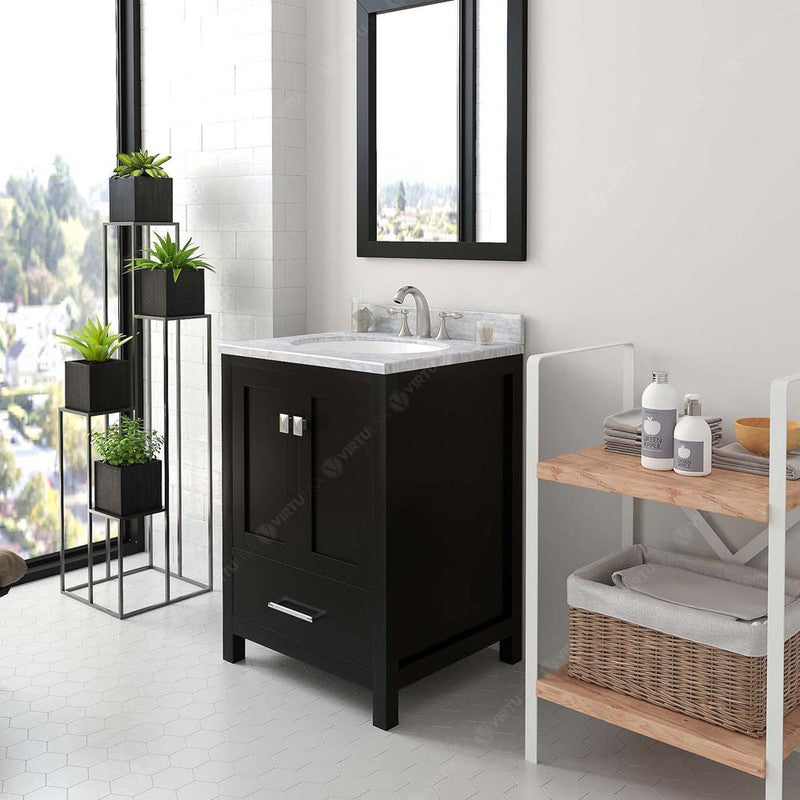 Modern Fittings Caroline Avenue 24" Single Bath Vanity with Marble Top and Round Sink Faucet