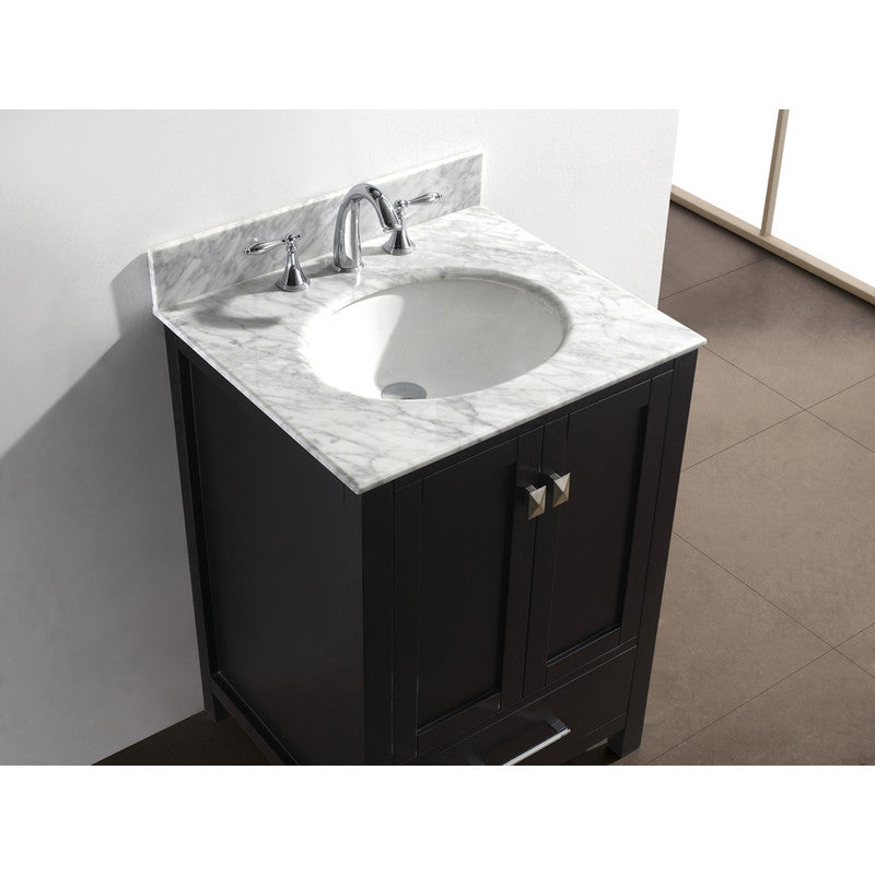 Modern Fittings Caroline Avenue 24" Single Bath Vanity with Marble Top and Round Sink