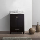 Modern Fittings Caroline Avenue 24" Single Bath Vanity with Marble Top and Round Sink