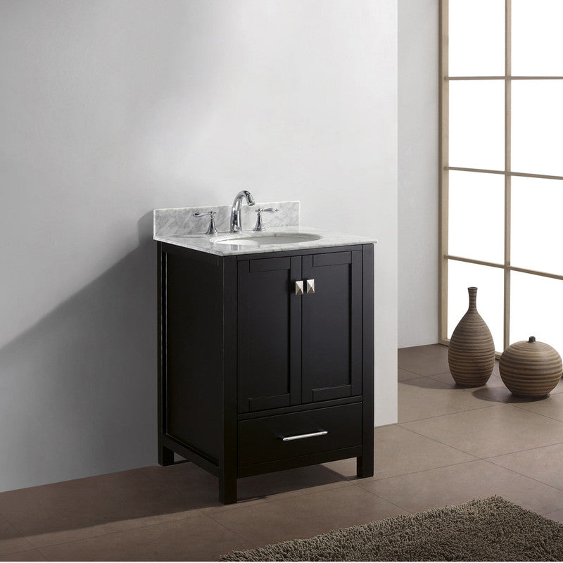 Modern Fittings Caroline Avenue 24" Single Bath Vanity with Marble Top and Round Sink