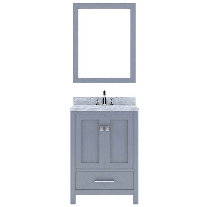 Modern Fittings Caroline Avenue 24" Single Bath Vanity with Marble Top and Round Sink Faucet