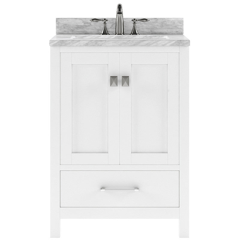 Modern Fittings Caroline Avenue 24" Single Bath Vanity with Marble Top and Round Sink