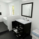 Modern Fittings Caroline Avenue 36" Single Bath Vanity with Calacatta Quartz Top and Round Sink Faucet 