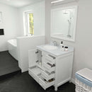 Modern Fittings Caroline Avenue 36" Single Bath Vanity with Calacatta Quartz Top and Round Sink Faucet 