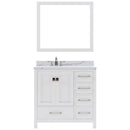 Modern Fittings Caroline Avenue 36" Single Bath Vanity with Calacatta Quartz Top and Round Sink