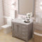 Modern Fittings Caroline Avenue 36" Single Bath Vanity with Cultured Marble Quartz Top and Round Sink Faucet