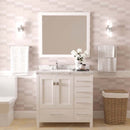 Modern Fittings Caroline Avenue 36" Single Bath Vanity with Cultured Marble Quartz Top and Round Sink Faucet