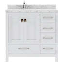 Modern Fittings Caroline Avenue 36" Single Bath Vanity with Cultured Marble Quartz Top and Round Sink