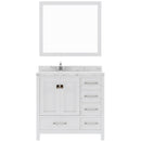 Modern Fittings Caroline Avenue 36" Single Bath Vanity with Cultured Marble Quartz Top and Round Sink Faucet