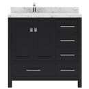 Modern Fittings Caroline Avenue 36" Single Bath Vanity with Cultured Marble Quartz Top and Square Sink