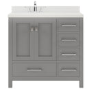 Modern Fittings Caroline Avenue 36" Single Bath Vanity with Quartz Top and Round Sink