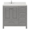 Modern Fittings Caroline Avenue 36" Single Bath Vanity with Quartz Top and Round Sink