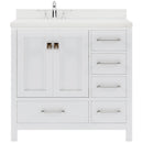 Modern Fittings Caroline Avenue 36" Single Bath Vanity with Quartz Top and Round Sink