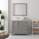 Modern Fittings Caroline Avenue 36" Single Bath Vanity with Quartz Top and Square Sink