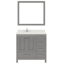 Modern Fittings Caroline Avenue 36" Single Bath Vanity with Quartz Top and Square Sink Faucet